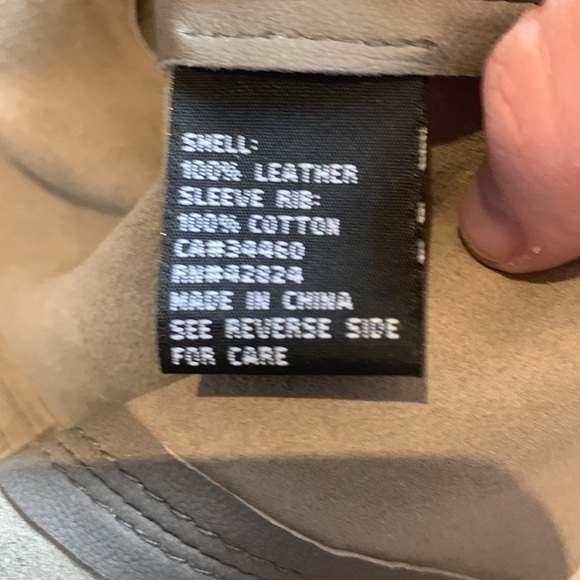 Veda taupe leather jacket Size S - Picture 3 of 5